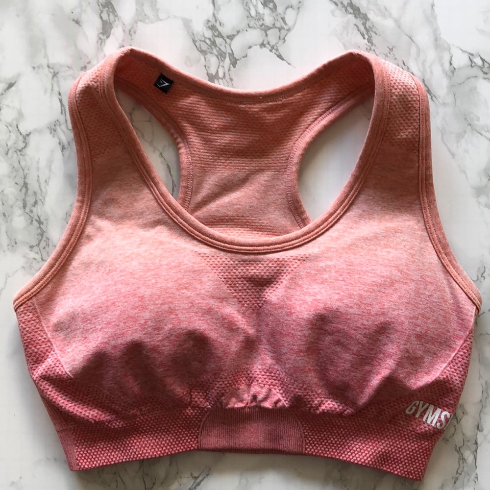 Gymshark peach ombré sports bra